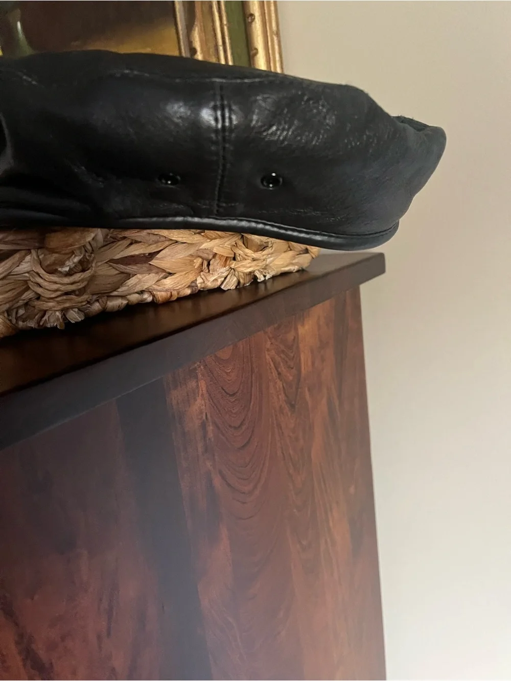 Eric javitz black leather beret - Picture 3 of 6